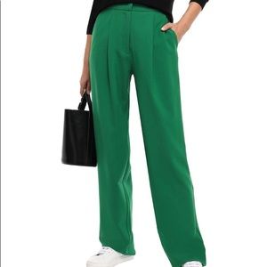 CHINTI & PARKER- Pleated Twill wide-leg pants